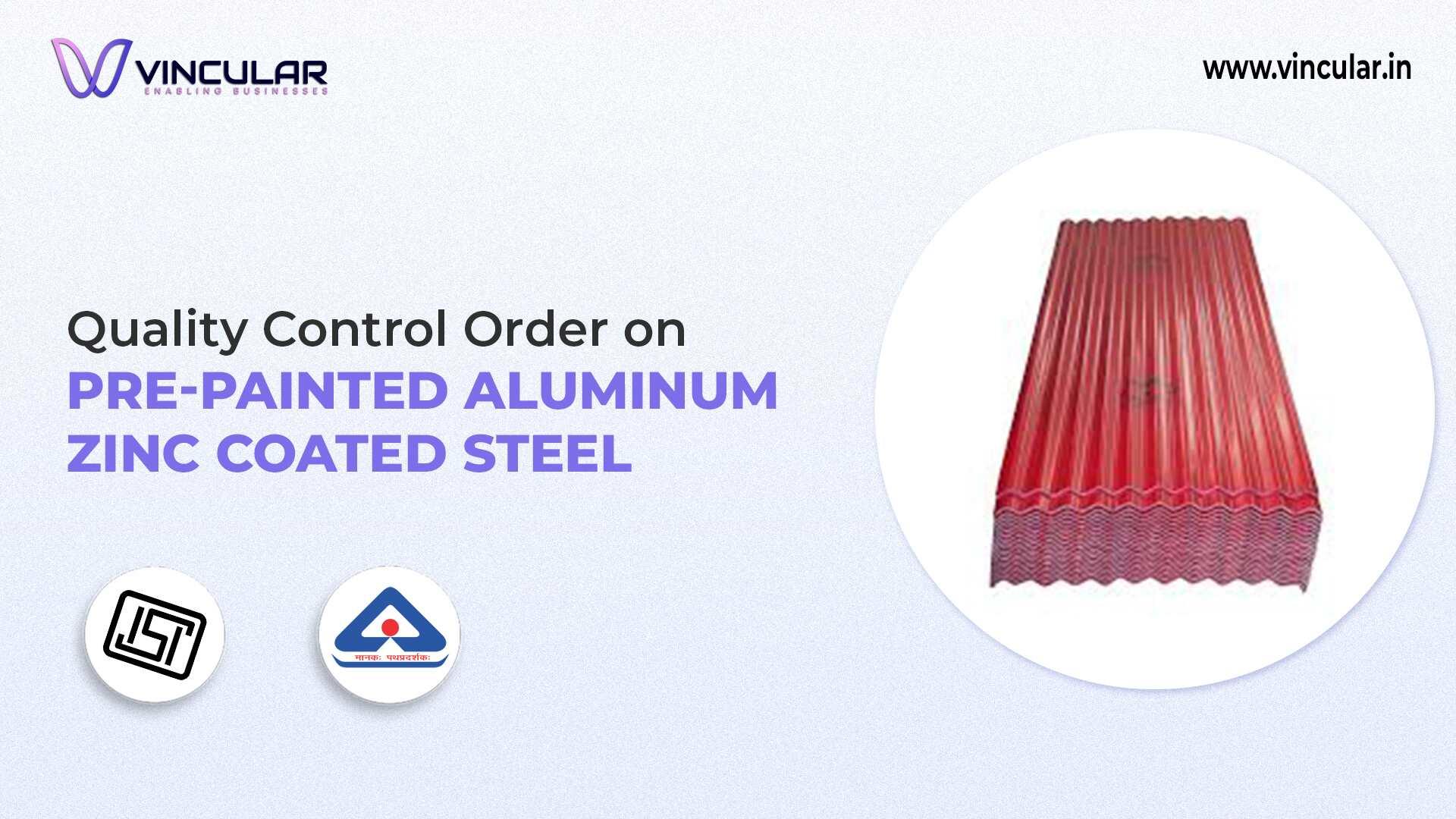 BIS-ISI Certificate: Pre-Painted Aluminum Zinc Coated Steel