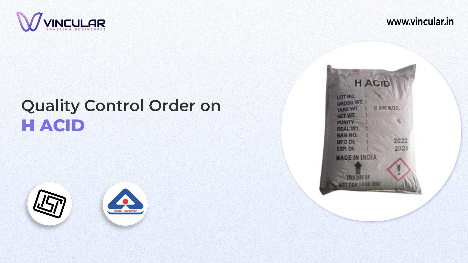 BIS-ISI Certificate for H Acid