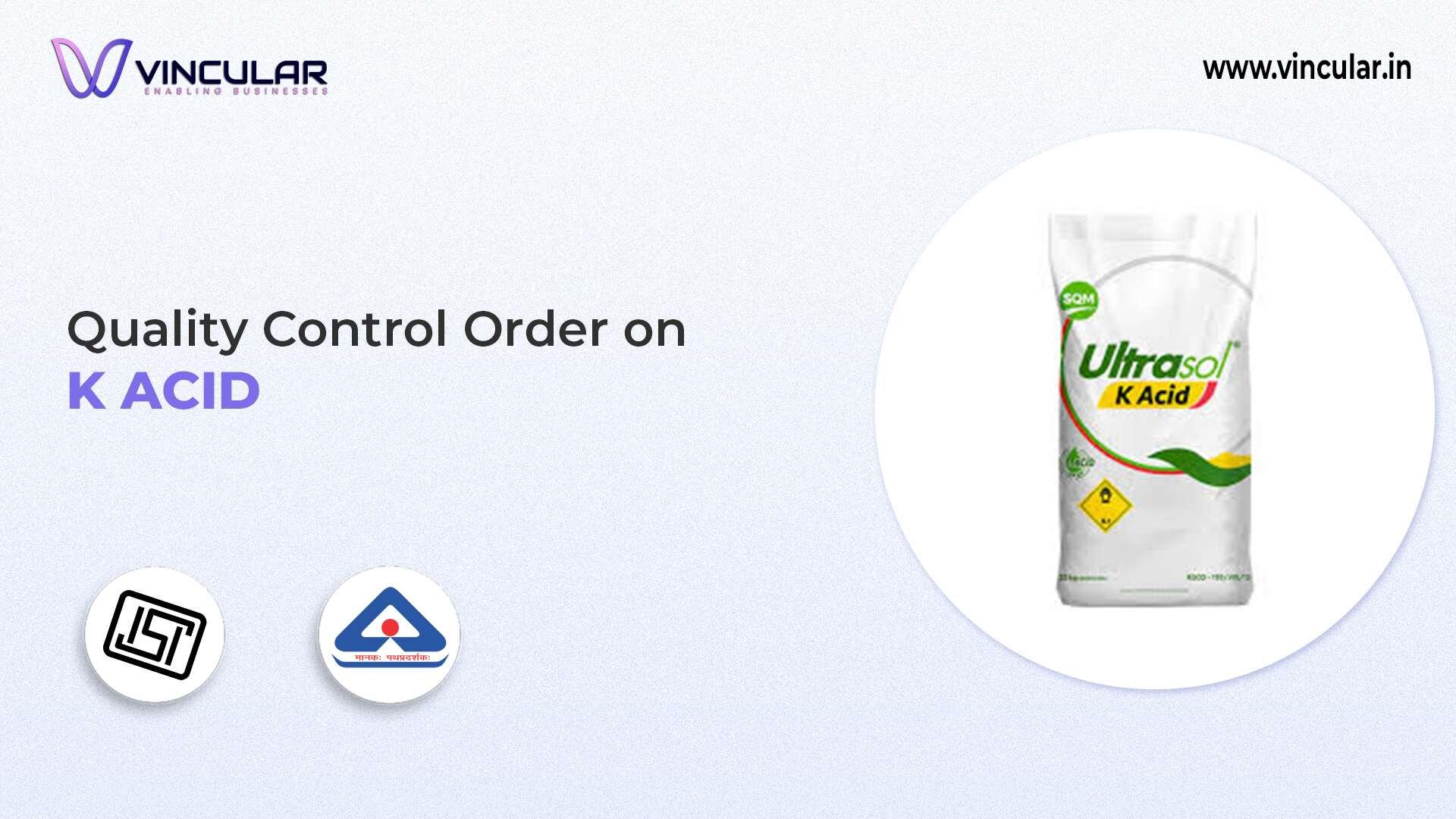 BIS-ISI Certificate for K Acid