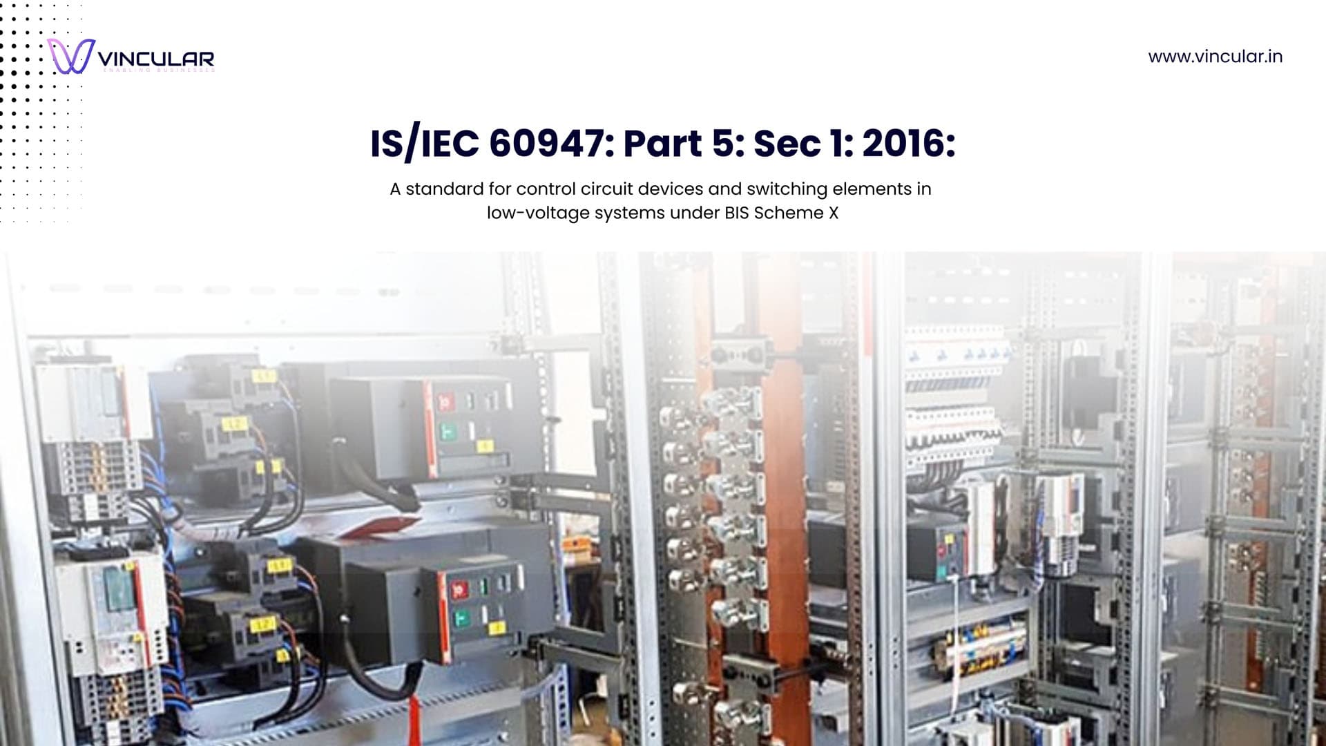 BIS Scheme X Mandatory certification for low-voltage switchgear and Control gear such as switches, disconnectors. 