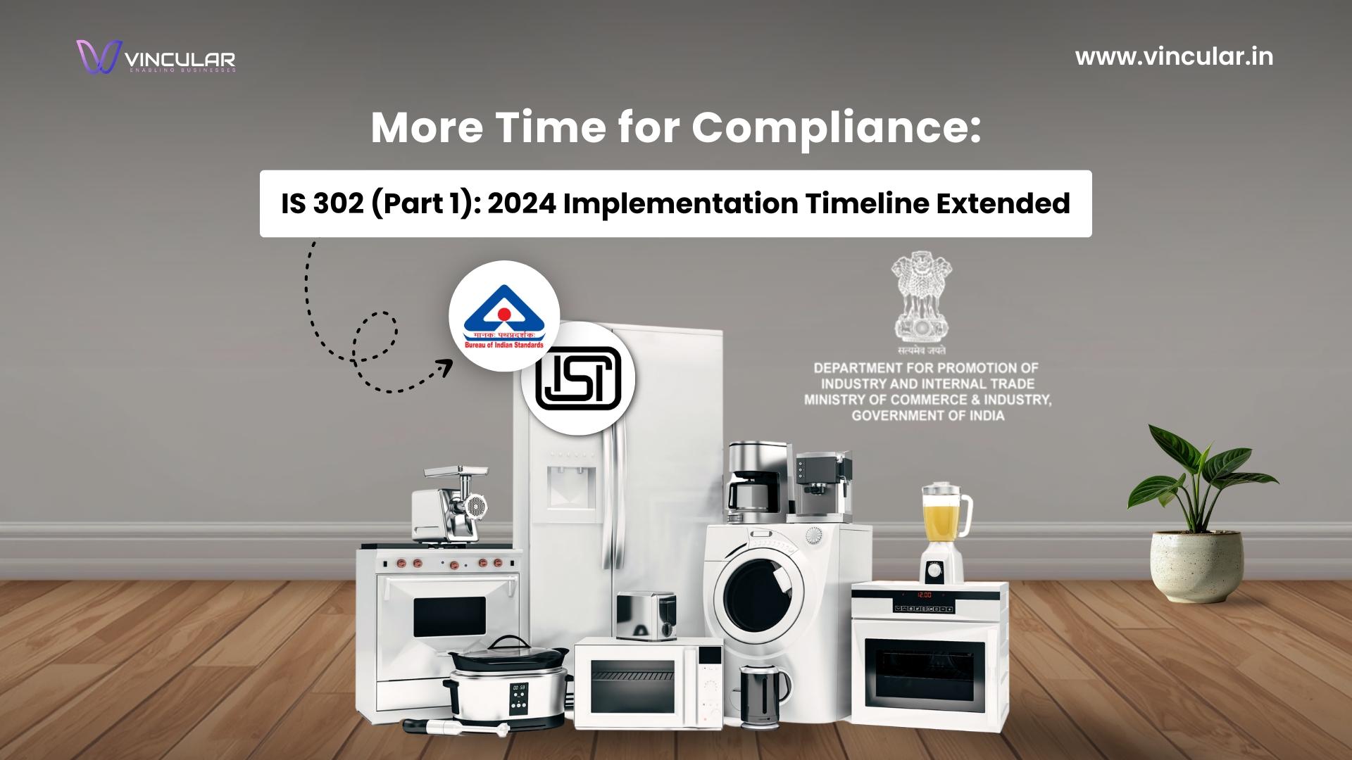 IS 302 (Part 1): 2024 QCO — Implementation Timeline Extended