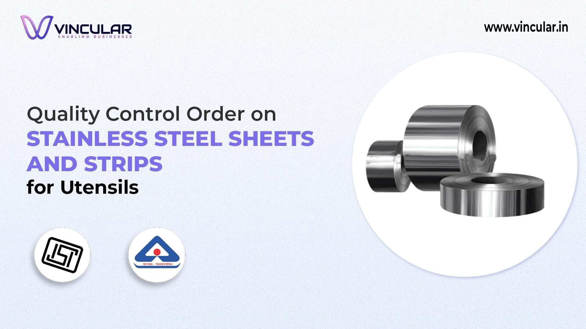 BIS-ISI for Stainless Steel Sheets & Strips (Utensils)